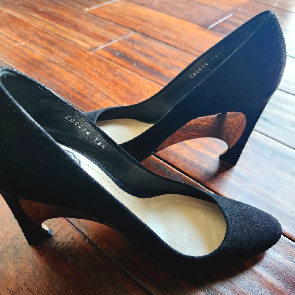 Dior Black Suede with mirror effect on the heels size 38 1/2 EU (8 US) OBO